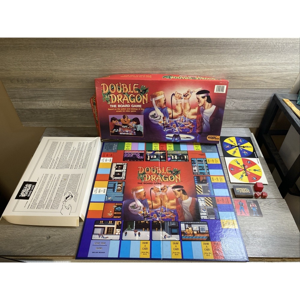 Vintage 1988 Double‎ Dragon Board Game Incomplete missing 4 Pawns